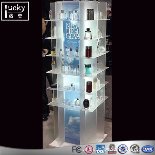 Acrylic Countertop LED Display Shelf,Custom Perfume display Stand